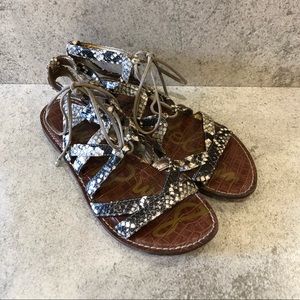 Sam Edelman Gemma Snake Print Sandals, 8